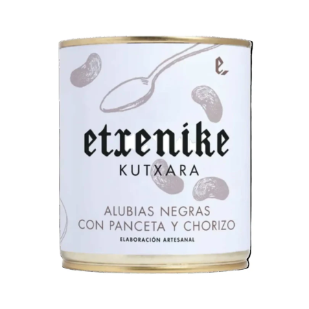 Alubias Negras con Panceta y Chorizo Conservas Etxenike
